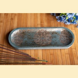 Grosser schöner Räucherstäbchenhalter Mandala - für sauber..