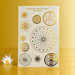 Aufkleber Heilige Geometrie gold A5