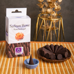 Räucherkegel Safran Rose 