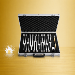 Stimmgabel Chakra Set mit Koffer  - 8 Stimmgabeln für 8 Chakren