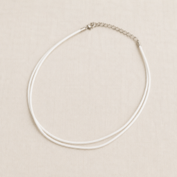 Glattleder Bändel weiss 50 cm
