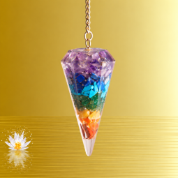 Chakra Pendel Orgon mit Edelsteinen